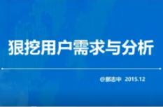 郝志中：狠挖用戶需求與分析
