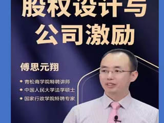 傅思元翔:股權(quán)設(shè)計與公司治理
