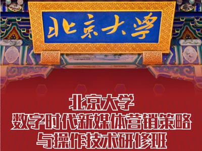 北京大學數(shù)字時代新媒體營銷策略與操作技術(shù)研修班