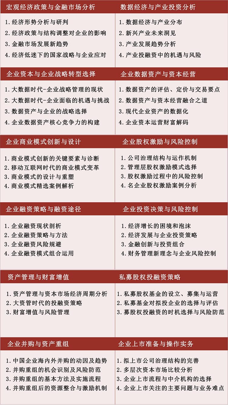 北京大學(xué)資本市場(chǎng)與金融戰(zhàn)略高級(jí)研修班